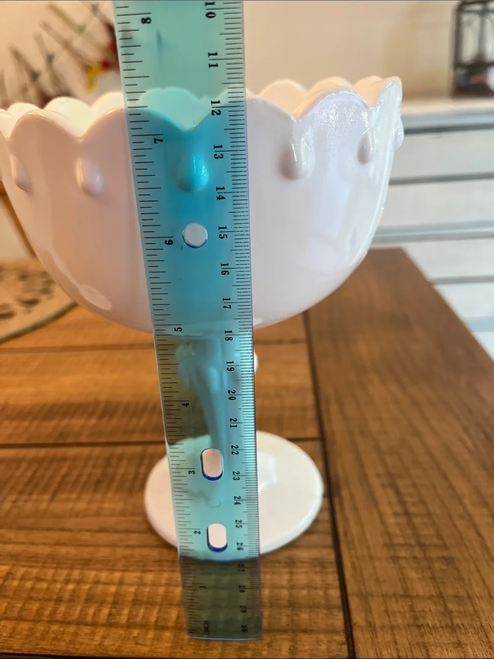 Vintage MCM Indiana white Milk Glass Teardrop Compote Candy Dish Candle Holders